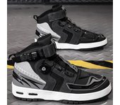 Botas de moto UNISEX para las cuatro estaciones, botones giratorios de gran tamaño, botas de moto de colisión antideslizantes de cuero, calzado deportivo para hombre 37 caqui