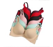 Sexy Deep V Low Cut Push Up Mujer Lencería Sujetador Sin espalda Ropa interior Plunge Sexy Bras 70A negro
