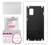 apgo Protective Skin Sticker for the back+sides compatible with Samsung Galaxy M31s, Full Wrap Film, Foil, Vinyl - Pattern Black Honeycomb