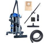 Aspirador en seco y húmedo Scheppach - NTS30 Premium - Depósito de acero inoxidable 30L - 1300W (Toma de corriente y función de soplador)