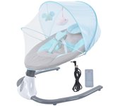 Cuna eléctrica con columpio extraíble para bebés recién nacidos, cuna con columpio y control remoto con música