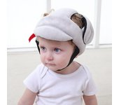 Casco protector para bebé, casco protector para la cabeza, casco para prevención de colisiones y caídas, casco de seguridad suave para niños gris