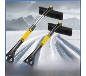 Pala de nieve, cepillo y rascador de hielo telescópico 3 en 1 para automóvil. 9351A negro