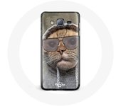 Coque pour Samsung Galaxy A3 Chat avec une capuche photo drole Animaux