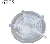 6 piezas de fundas extensibles en silicona sin BPA 6 colas diferentes para Micro-Ondes-Le Four-Le Frigo-Le Lave-Vaisselle