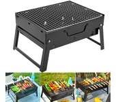 Parrilla de barbacoa portátil de acero inoxidable, fácil de usar, rejilla extraíble, parrilla de carbón plegable para picnic al aire libre, jardín, camping S