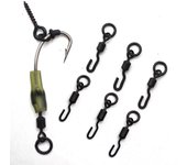 for Carp Rig Micro Hook Quick Change Spinner Swivels Spinner Rigs Swivel Tackle for Ronnie Rig negro