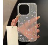 Fundas para teléfonos móviles para iPhone 11 13 15 Pro Max 12 14 Pro Max Funda para iPhone 16 15 Plus 13 Pro 12 Textura esmerilada Flores de dibujos animados pintadas iPhone 11 blanco