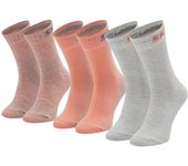 Skechers 3PPK Wm Mesh Ventilation Calcetines, para Niña rosa Calcetines 27-30 color rosa