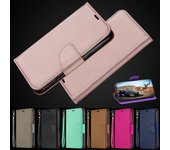 Funda de cuero tipo billetera con tapa de grano de lichi para Samsung Galaxy A10 A20 A30 A40 A50 A70 A30s A50s A10s A20s A20e A21s, funda con soporte para libro For A70S púrpura