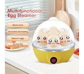 Hervidor de huevos eléctrico multifunción Hervidor de huevos individual Cocina al vapor Aparatos de cocina para desayuno rápido EU blanco
