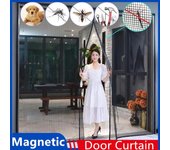 Mosquitera magnética de gran tamaño sin herramientas, cortinas de puerta antiinsectos para verano, malla de cierre automático, pantalla de malla mágica 85 X 210 CM