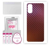 apgo skin sticker film foil vinyl for the BACK compatible with Oppo Reno4, scratch-resistant, easy to install - Carbon Chameleon CAKA5