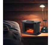 Chimenea eléctrica portátil con control remoto, quemador de llama de 3 velocidades, disipación de calor de aluminio para interiores.