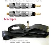 Bicycle Spare Replacement Silver Detachable  French Air Pump  Presta valve Core  Bike Tire Tyre 1PC