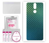 apgo Protective Skin Sticker for the back compatible with Cubot Power, Wrap Film, Foil, Vinyl - Pattern Carbon Chameleon CAKA1