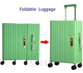 Nueva maleta de mano de 20 pulgadas con ruedas, equipaje plegable, bolsa de equipaje rodante, cubierta de carrito, nueva maleta de viaje de negocios 20" negro