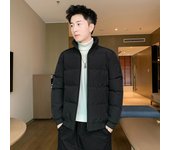 Ropa para hombre Otoño Invierno abrigo grueso cálido informal con cuello ajustado a prueba de frío abrigo de talla grande moda de invierno abrigo cálido M