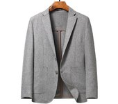 Traje de otoño e invierno para hombre, nuevo estilo, chaqueta informal de lana sin forro para hombre M