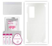 apgo Protective Skin Sticker for the back+sides compatible with Vivo X60 Pro 5G, Full Wrap Film, Foil, Vinyl - Pattern Matte Transparent