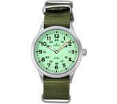 Reloj Ratio Quest Field para hombre con correa de nailon y zafiro RTQ015 100M Edición Lewis y Clark verde