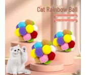 Pelotas de peluche coloridas con forma de campana para gatos - Juguetes de autoentretenimiento 5 cm