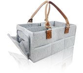 Bolsa para pañales, bolsa para pañales, almacenamiento práctico, 3 tipos de selección con bolsillo con cremallera para guardar (Versión [Perfecta