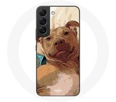 Coque pour Samsung Galaxy S21 FE American Pit Bull Terrier Marron