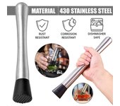 Martillo triturador de hielo multifunción de acero inoxidable, triturador de palitos de helado, triturador de bloques de hielo para cócteles, majaderos de frutas, herramienta de barra