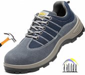 Zapatos de seguridad para el trabajo para hombres Zapatos de protección antideslizantes Zapatillas de seguridad para el trabajo Zapatos de seguridad con punta de acero Botas de trabajo de protección 36