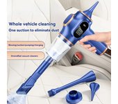 Nuevo Original 15000Pa 5-en-1 Aspirador inalámbrico Súper succión Aspirador portátil para automóvil Electrodomésticos de mano para automóvil Pantalla eléctrica negro