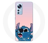 Coque pour Xiaomi Mi 12 / 12X Stitch le Nez en l'air fond rose