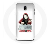 Funda para Samsung Galaxy S5 La casa de papel logo mascara fondo blanco