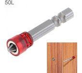 Brocas de destornillador de cruz simple de acero para herramientas S2 con círculos magnéticos y vástago hexagonal para taladro eléctrico