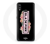 Coque pour Huawei P20 Lite Blackpink Groupe de K-pop Logo Noir Rose Fond Noir