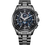 [Citizen] Reloj Atessa Light Powered Eco-Drive con radio, resistente al agua, modelo de colaboración HAKUTO-R, programa Luna, negro y azul, BY1008-67L para hombre