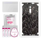apgo Protective Skin Sticker for the back+sides compatible with Xiaomi Mi 9T, Full Wrap Film, Foil, Vinyl - Pattern Carbon Black Pixel