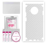 apgo Protective Skin Sticker for the back+sides compatible with Xiaomi Mi 10T Lite 5G, Full Wrap Film, Foil, Vinyl - Pattern Transparent Carbon