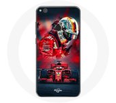Coque pour Huawei P8 Lite 2017 Formule 1 Sebastian Vettel Pilote F1 Rouge
