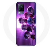 Coque - BTS - Vivo v21 5G - Souple - Violet - Animation Kpop