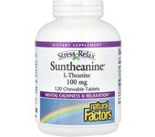 Natural Factors, Stress-Relax, Suntheanine l-theanine, 200mg, 120 chewable tablets (100mg per tablet)