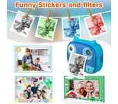 la cámara instantánea de los niños lindos 2.5K 12MP embroma la cámara inmediata de la impresión de Childeren de la cámara digital con 2.4 pulgadas azul