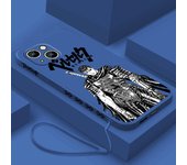 Funda de teléfono con cuerda izquierda líquida Berserk Anime linda para Apple iPhone 15 14 13 12 11 XS XR X 8 7 Pro Max Plus Mini iPhone 7 8 Plus