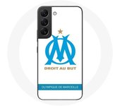 Coque pour Samsung Galaxy S21 FE Olympique de Marseille Logo Fond Blanc