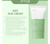 Anua Airy Sun Cream SPF 50+ PA++++50 ml AUTHENTIC STORE