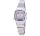 Reloj Casio Digital de acero inoxidable con alarma y temporizador LA670WA-7DF LA670WA-7 para mujer plata