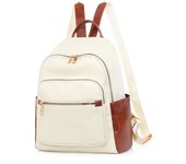Mochila de piel sintética para mujer: moderna, impermeable y espaciosa mochila escolar para viajes. negro
