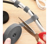 Organizador de cables de 5/3/1 m, cinta para enrollar cables, protector de bridas para gestión de cables de auriculares y ratón 1m