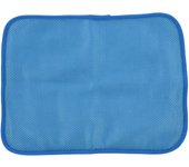 Esterilla refrescante para mascotas, segura, sin tóxicos, cómoda, plegable, para gatos y perros, para cama, sofá y coche, color azul azul