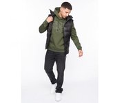 Crosshatch Chaqueta acolchada con capucha Craystore para hombre L negro